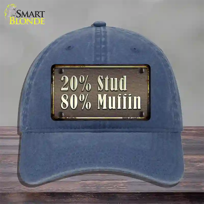 20 Percent Stud Novelty License Plate Hat Unconstructed Cotton / Navy