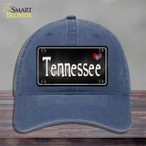 Tennessee Flag Script Novelty License Plate Hat Unconstructed Cotton / Navy