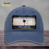 South Carolina I Breathe Rusty Blank Novelty License Plate Hat Unconstructed Cotton / Navy