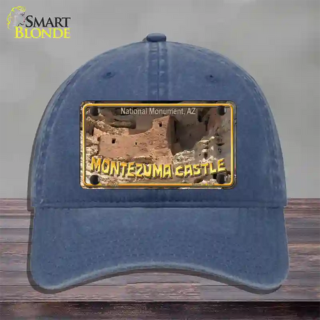 Montezuma Castle Novelty License Plate Hat Unconstructed Cotton / Navy