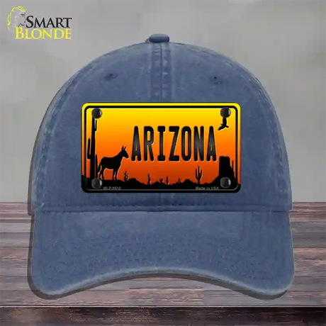 Donkey Arizona Scenic Novelty License Plate Hat Unconstructed Cotton / Navy