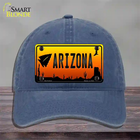 Arrowhead Arizona Scenic Novelty License Plate Hat Unconstructed Cotton / Navy