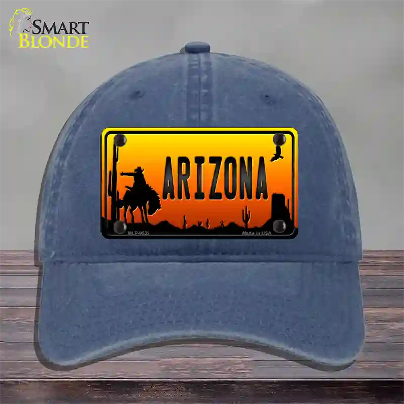 Rodeo Arizona Scenic Novelty License Plate Hat Unconstructed Cotton / Navy