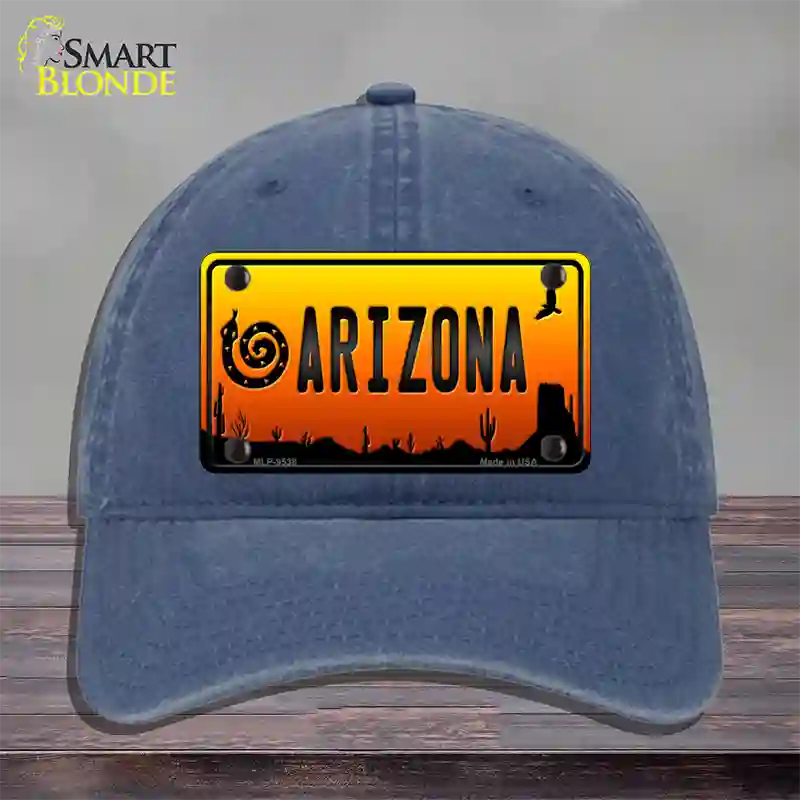 Snake Arizona Scenic Novelty License Plate Hat Unconstructed Cotton / Navy