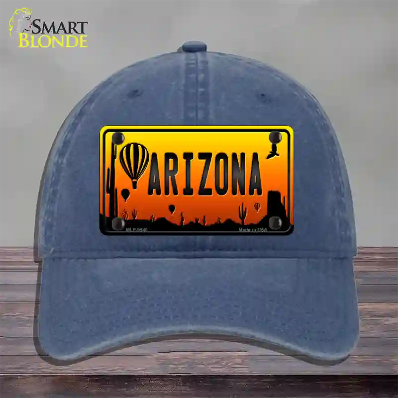 Balloon Arizona Scenic Novelty License Plate Hat Unconstructed Cotton / Navy