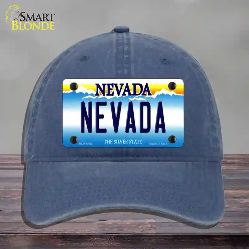 Nevada Nevada Novelty License Plate Hat Unconstructed Cotton / Navy