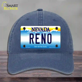 Reno Nevada Novelty License Plate Hat Unconstructed Cotton / Navy