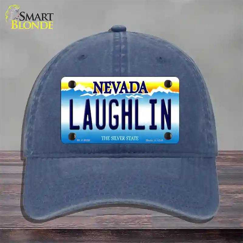 Laughlin Nevada Novelty License Plate Hat Unconstructed Cotton / Navy