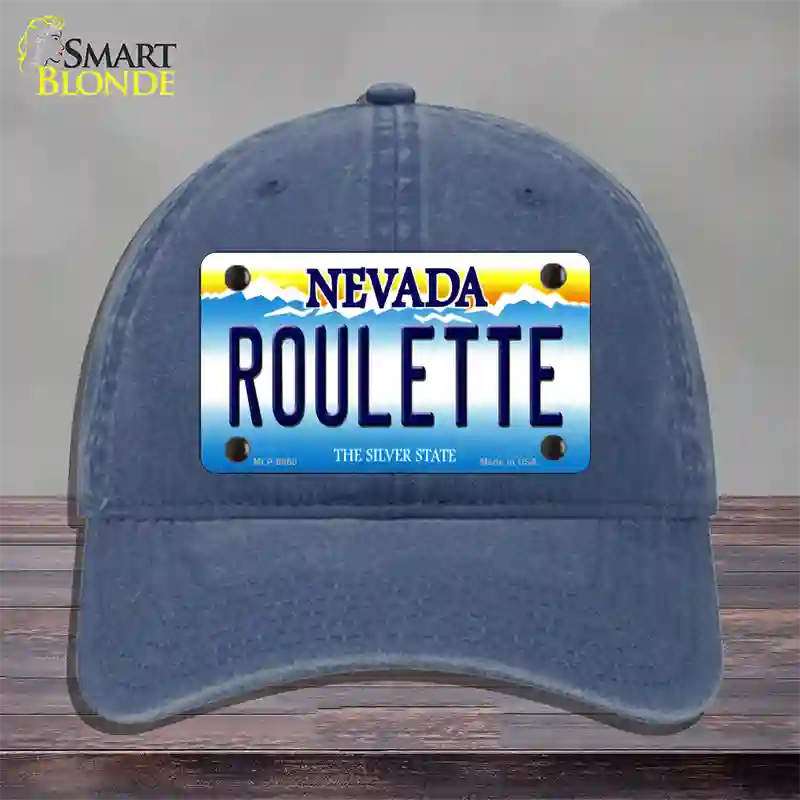 Roulette Nevada Novelty License Plate Hat Unconstructed Cotton / Navy