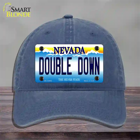 Double Down Nevada Novelty License Plate Hat Unconstructed Cotton / Navy