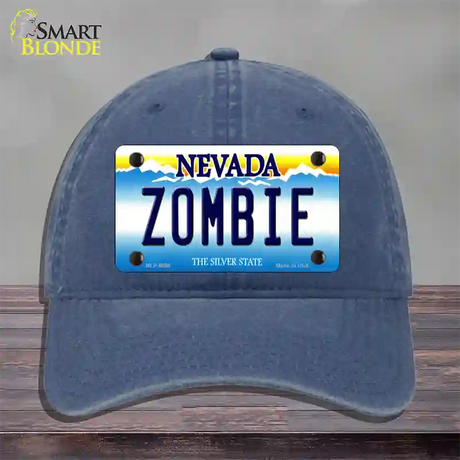 Zombie Nevada Novelty License Plate Hat Unconstructed Cotton / Navy