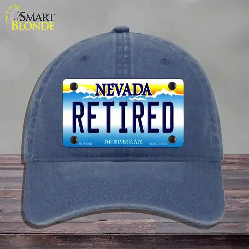 Retired Nevada Novelty License Plate Hat Unconstructed Cotton / Navy