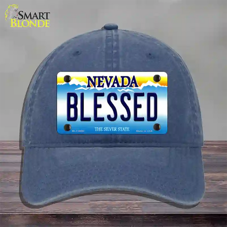 Blessed Nevada Novelty License Plate Hat Unconstructed Cotton / Navy