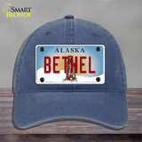 Bethel Alaska State Novelty License Plate Hat Unconstructed Cotton / Navy