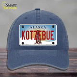 Kotzebue Alaska State Novelty License Plate Hat Unconstructed Cotton / Navy