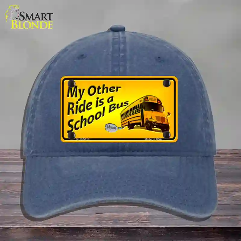 My Other Ride Novelty License Plate Hat Unconstructed Cotton / Navy