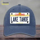 Lake Tahoe California Novelty License Plate Hat Unconstructed Cotton / Navy