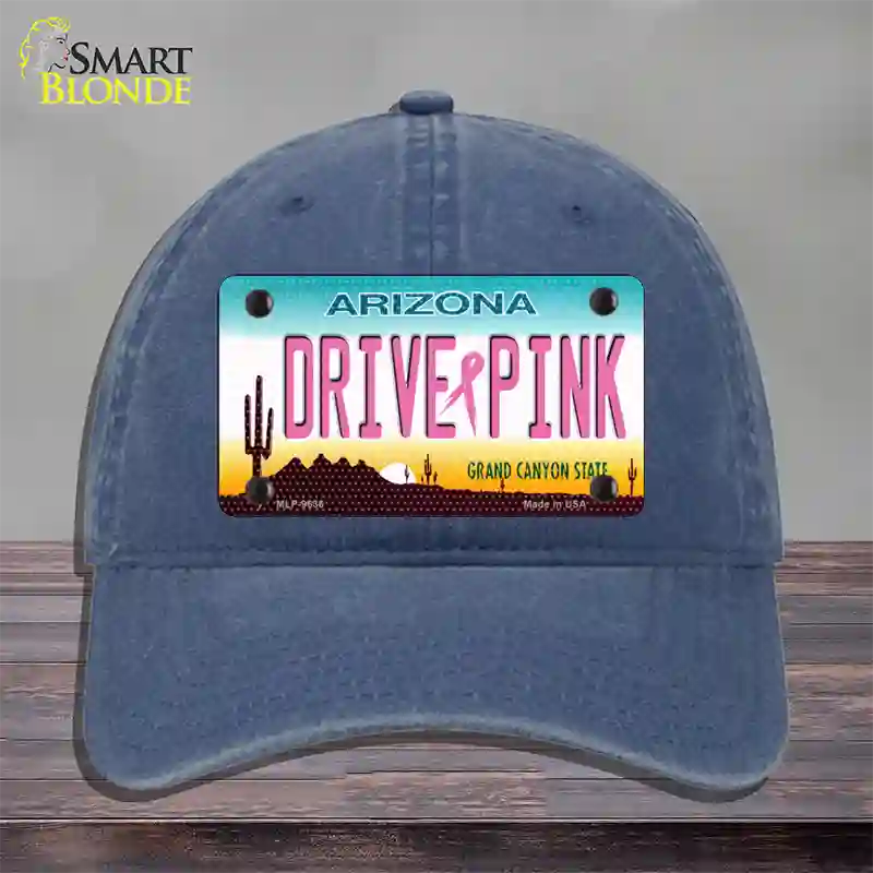 Drive Pink Arizona Novelty License Plate Hat Unconstructed Cotton / Navy