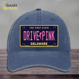 Drive Pink Delaware Novelty License Plate Hat Unconstructed Cotton / Navy