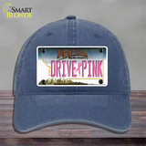 Drive Pink Montana Novelty License Plate Hat Unconstructed Cotton / Navy