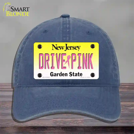 Drive Pink New Jersey Novelty License Plate Hat Unconstructed Cotton / Navy