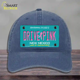 Drive Pink New Mexico Novelty License Plate Hat Unconstructed Cotton / Navy