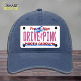 Drive Pink North Carolina Novelty License Plate Hat Unconstructed Cotton / Navy