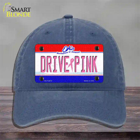 Drive Pink Ohio Novelty License Plate Hat Unconstructed Cotton / Navy