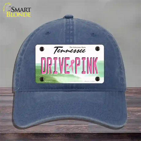 Drive Pink Tennessee Novelty License Plate Hat Unconstructed Cotton / Navy