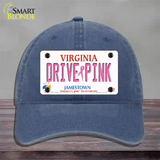 Drive Pink Virginia Novelty License Plate Hat Unconstructed Cotton / Navy