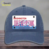 Drive Pink Washington Novelty License Plate Hat Unconstructed Cotton / Navy