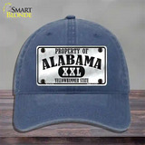 Property Of Alabama Novelty License Plate Hat Unconstructed Cotton / Navy