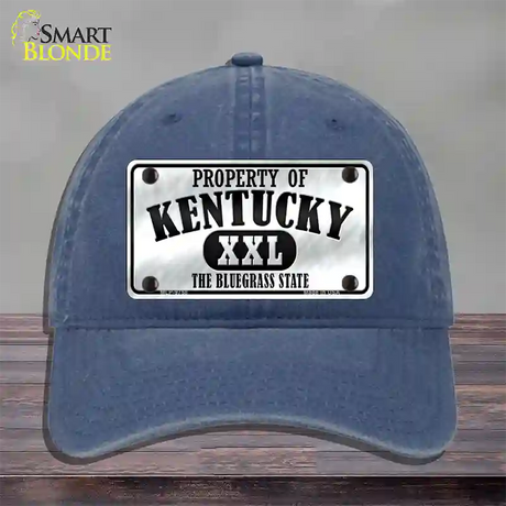 Property Of Kentucky Novelty License Plate Hat Unconstructed Cotton / Navy