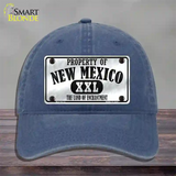 Property Of New Mexico Novelty License Plate Hat Unconstructed Cotton / Navy