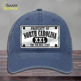 Property Of North Carolina Novelty License Plate Hat Unconstructed Cotton / Navy