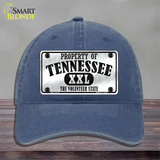 Property Of Tennessee Novelty License Plate Hat Unconstructed Cotton / Navy