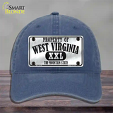 Property Of West Virginia Novelty License Plate Hat Unconstructed Cotton / Navy