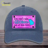 Georgia Girl Novelty License Plate Hat Unconstructed Cotton / Navy