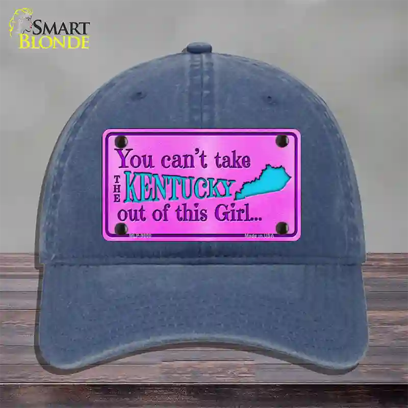 Kentucky Girl Novelty License Plate Hat Unconstructed Cotton / Navy