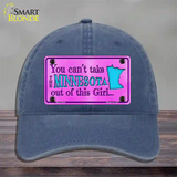 Minnesota Girl Novelty License Plate Hat Unconstructed Cotton / Navy