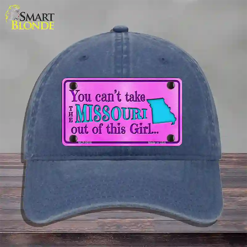 Missouri Girl Novelty License Plate Hat Unconstructed Cotton / Navy