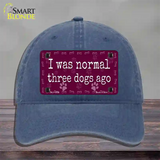 Three Dogs Ago Novelty License Plate Hat Unconstructed Cotton / Navy