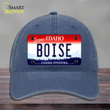 Boise Idaho Novelty License Plate Hat Unconstructed Cotton / Navy