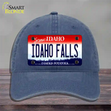 Idaho Falls Idaho Novelty License Plate Hat Unconstructed Cotton / Navy