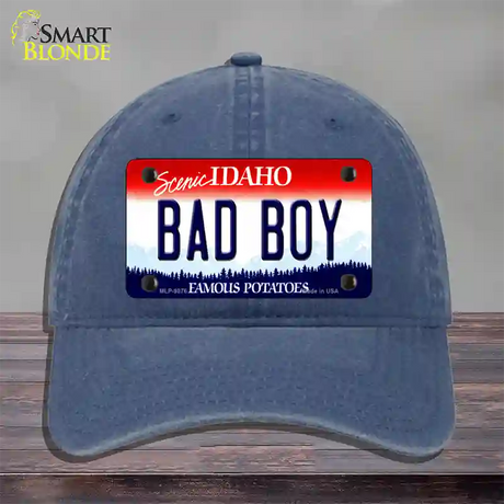 Bad Boy Idaho Novelty License Plate Hat Unconstructed Cotton / Navy