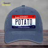 Potato Idaho Novelty License Plate Hat Unconstructed Cotton / Navy