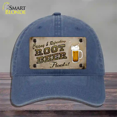 Root Beer Floats Novelty License Plate Hat Unconstructed Cotton / Navy