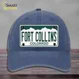 Fort Collins Colorado Novelty License Plate Hat Unconstructed Cotton / Navy