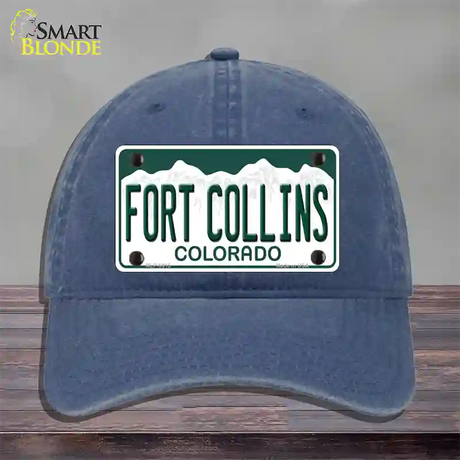 Fort Collins Colorado Novelty License Plate Hat Unconstructed Cotton / Navy