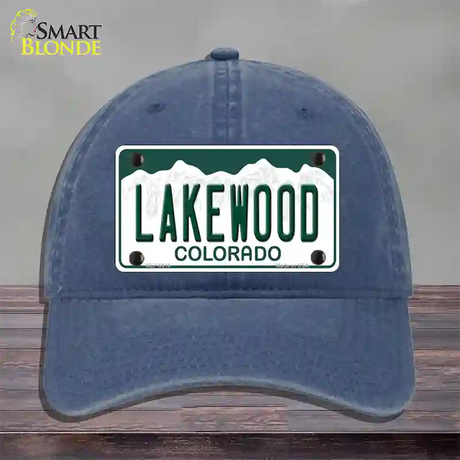 Lakewood Colorado Novelty License Plate Hat Unconstructed Cotton / Navy